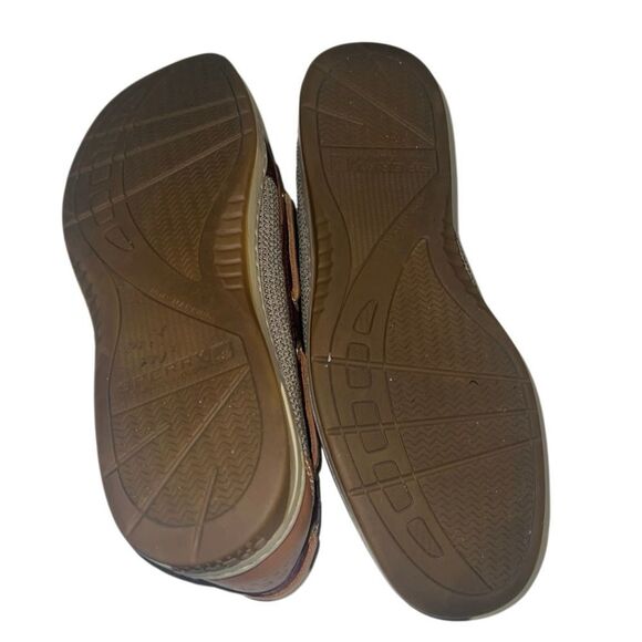 Sperry Burgandy Angelfish Leather Anchor Embossed Top Sider Boat Shoe Size 9.5 - Picture 9 of 10